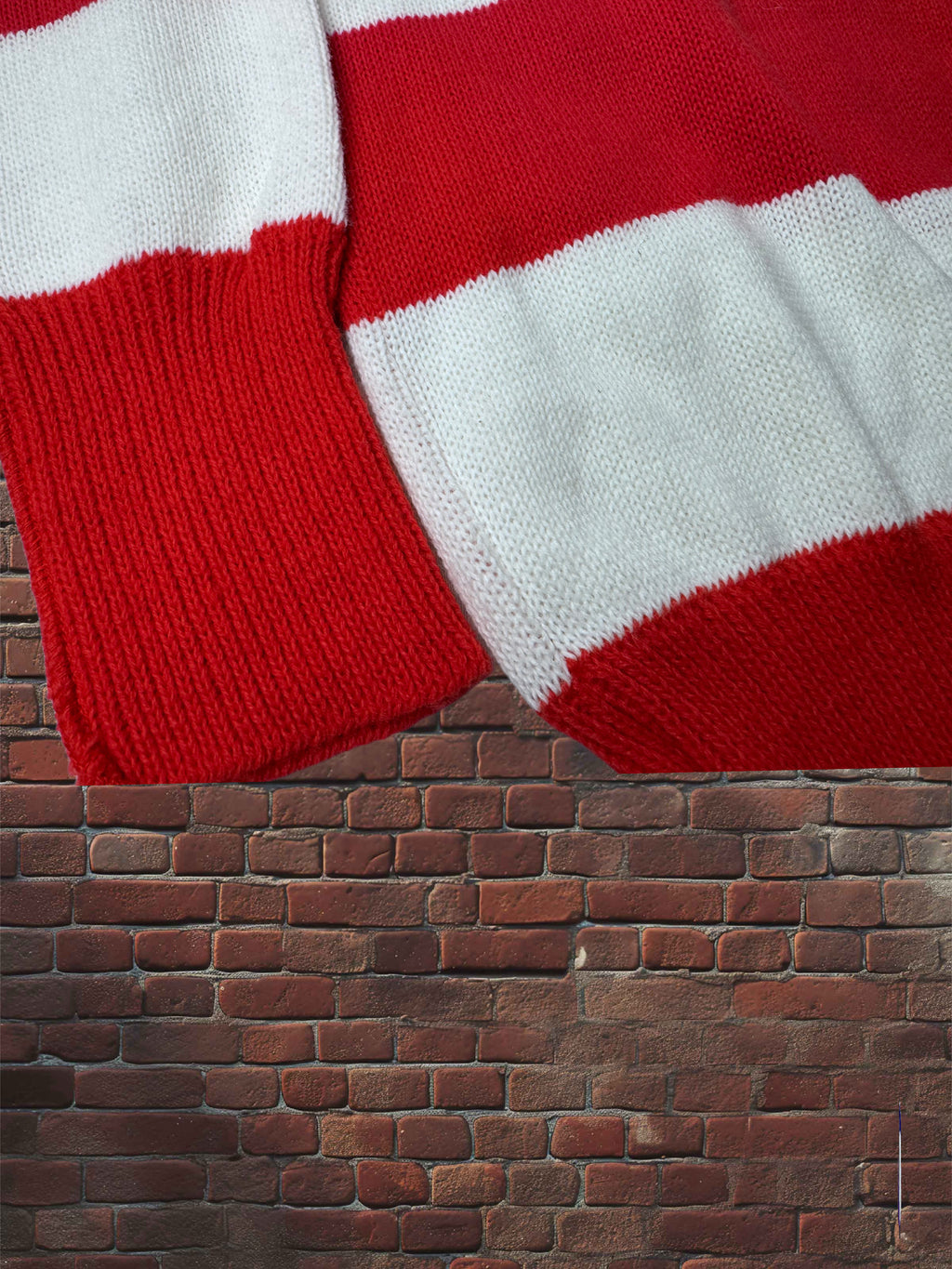 Vintage Dehen Red & White Striped Cheer Sweater – Large