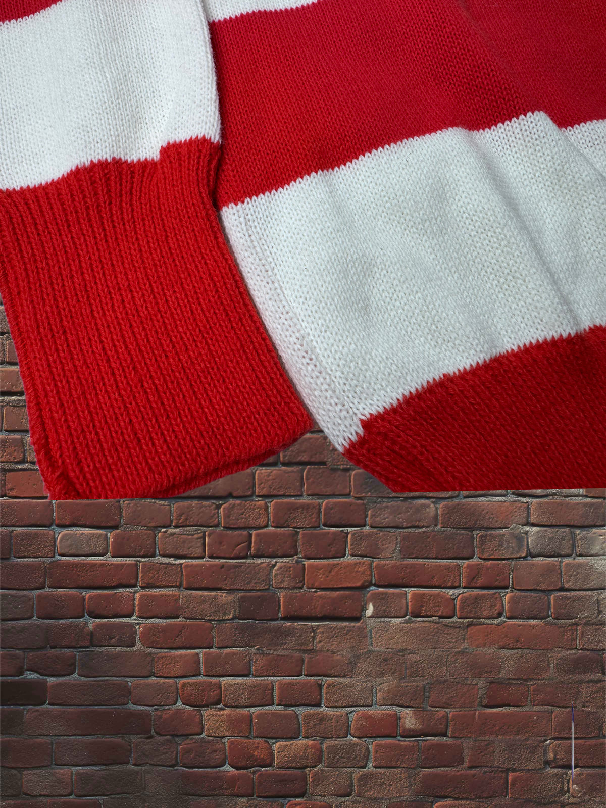 Vintage Dehen Red & White Striped Cheer Sweater – Large