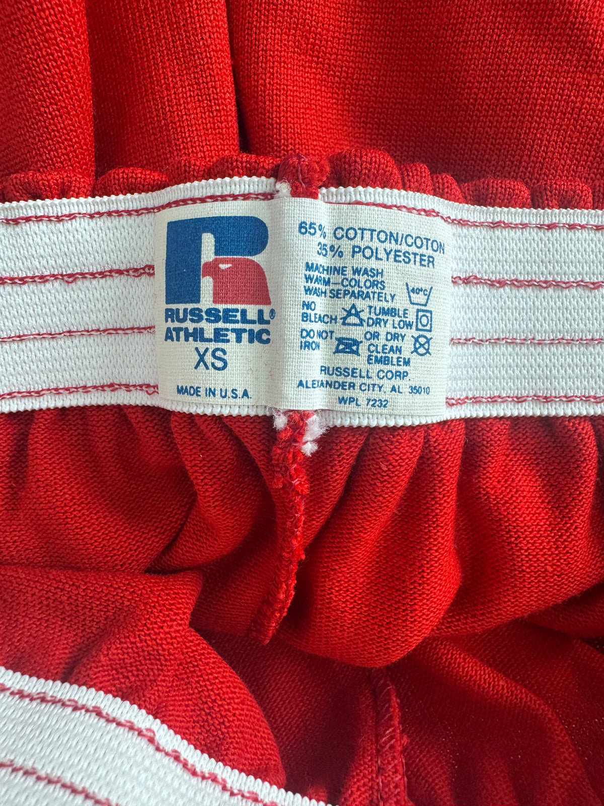 Vintage Russell Athletic XS Gym Shorts Scarlet Red Solid Deadstock NWOT Gold Tag 80s
