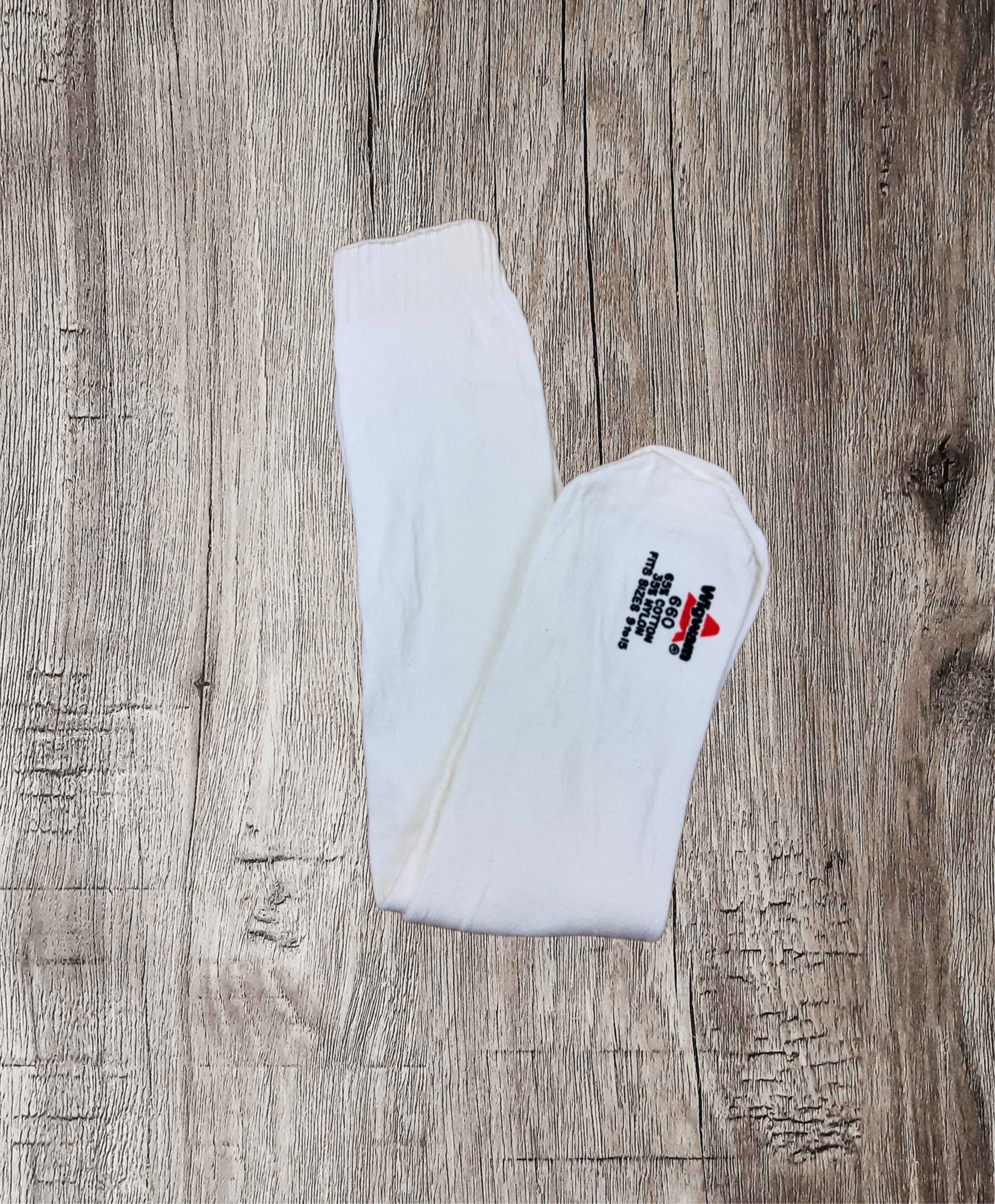 Vintage Wigwam 660 Tube Socks Deadstock Knee High White Made in USA