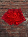 Vintage Russell Athletic XS Gym Shorts Scarlet Red Solid Deadstock NWOT Gold Tag 80s