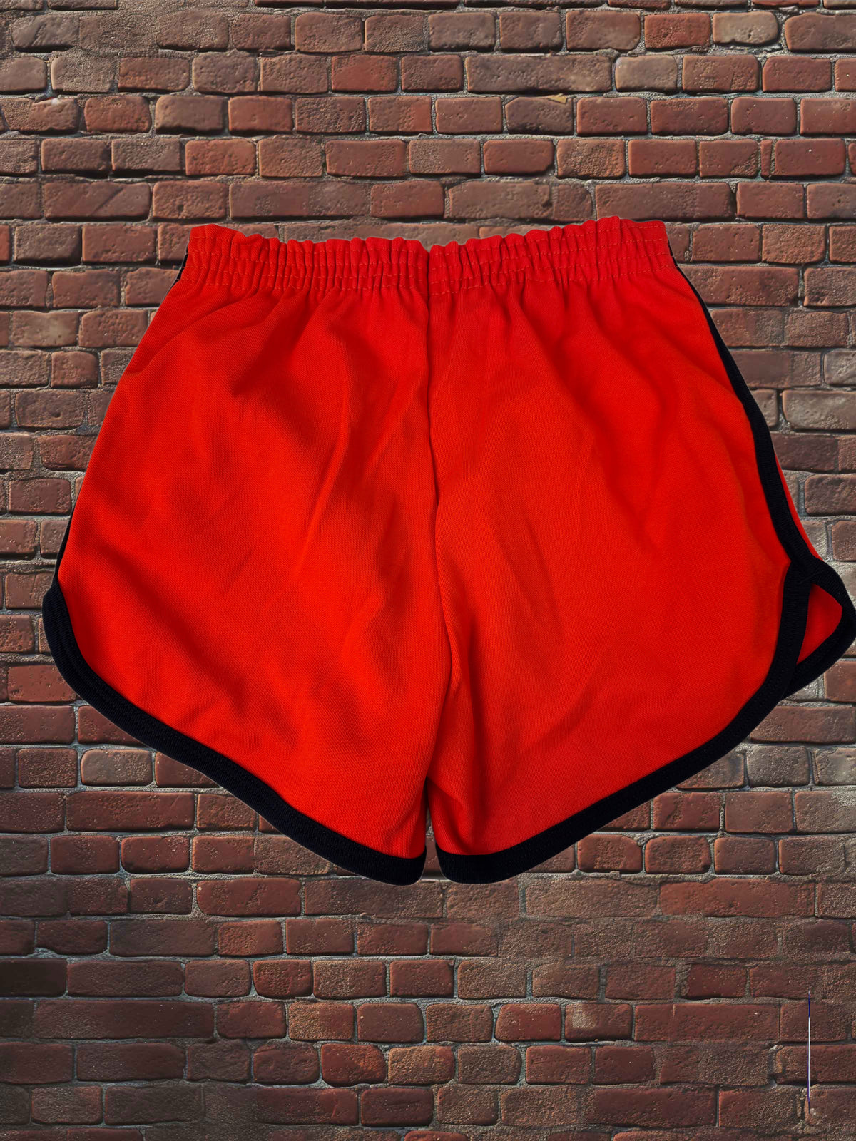 Vintage Russell Athletic Gym Shorts Orange/Black Deadstock NWOT Gold Tag 70s