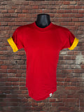 Vintage Russell Athletic Small Gold-Tag Reversible T-Shirt Deadstock Scarlet Red/Gold 70s