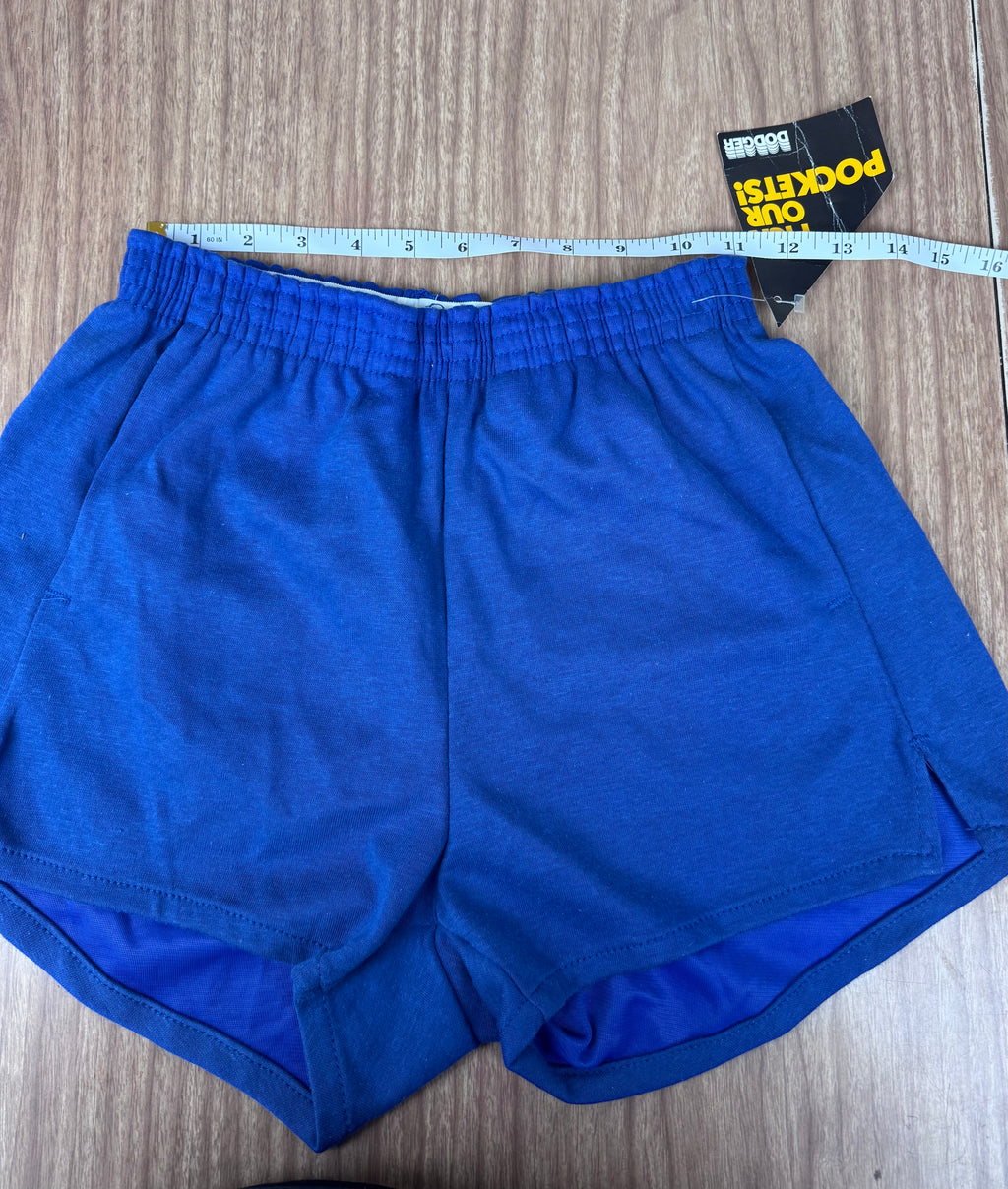 Vintage Dodger “Pockets” Gym Shorts NWT 80s Deadstock Blue (Medium)