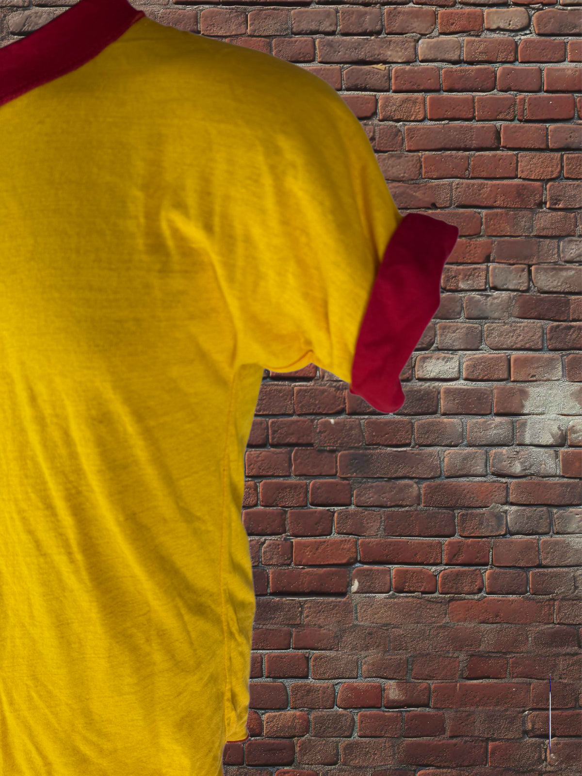 Vintage Russell Athletic Small Gold-Tag Reversible T-Shirt Deadstock Scarlet Red/Gold 70s