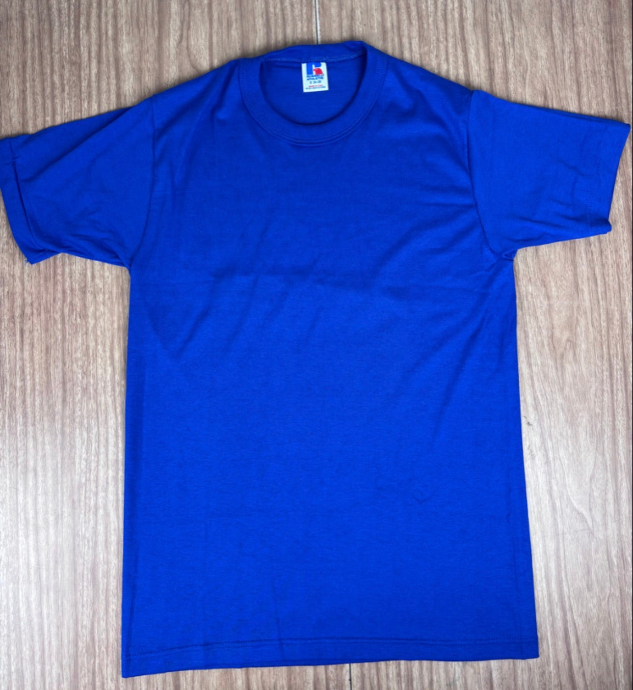 Vintage Russell Athletic Royal Blue T‑Shirt – Made in USA – Size Small – 50/50 Blend