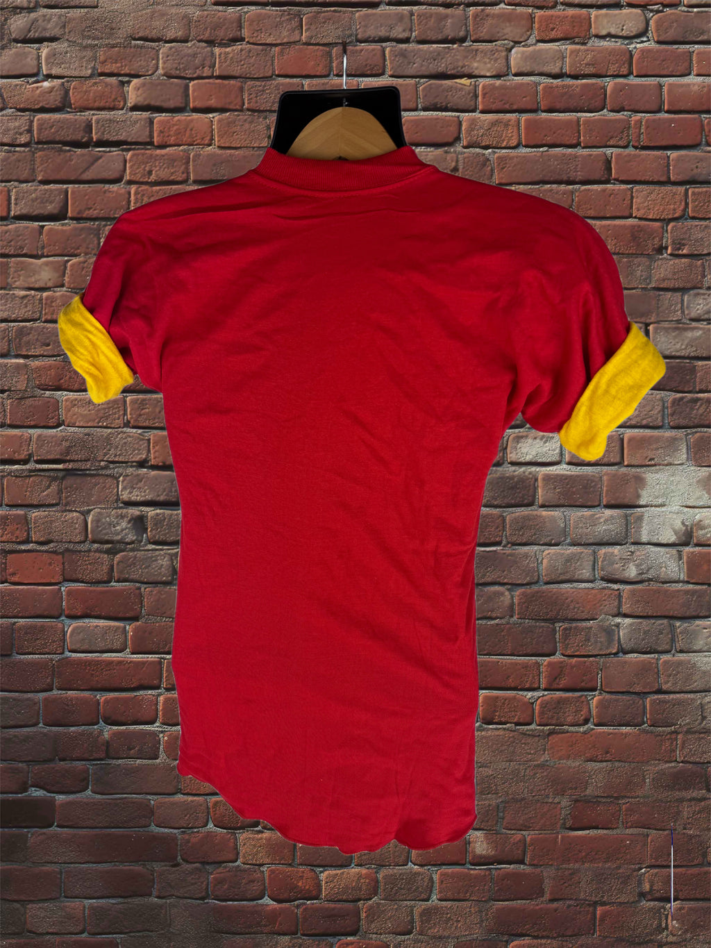 Vintage Russell Athletic Small Gold-Tag Reversible T-Shirt Deadstock Scarlet Red/Gold 70s