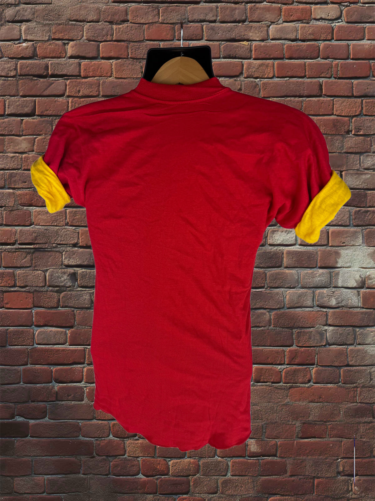 Vintage Russell Athletic Small Gold-Tag Reversible T-Shirt Deadstock Scarlet Red/Gold 70s