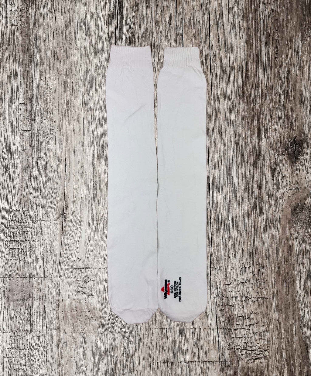 Vintage Wigwam 660 Tube Socks Deadstock Knee High White Made in USA