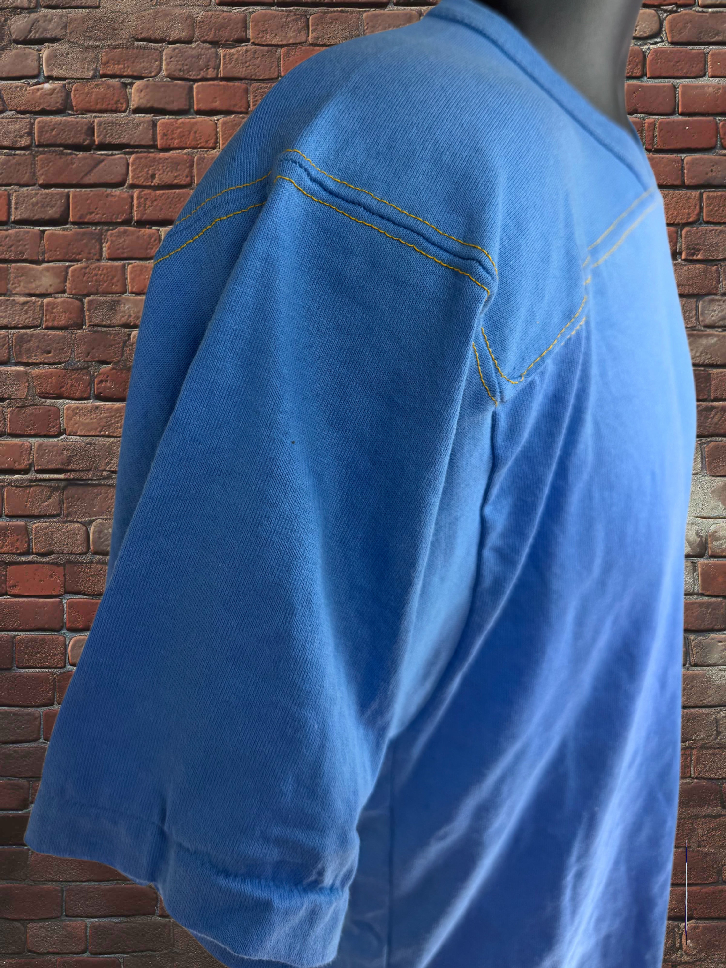 Vintage Russell Athletic Medium Gold-Tag Streetwear T‑Shirt Deadstock NWOT-Columbia Blue/Gold (Copy)