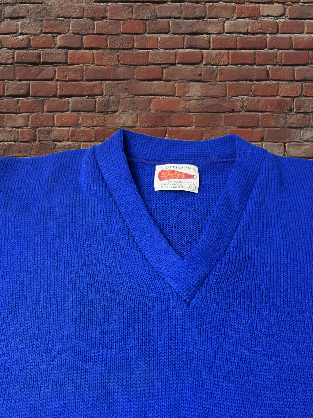 1970s Dehen Royal Blue Wool Sweater Vest – Large Deadstock