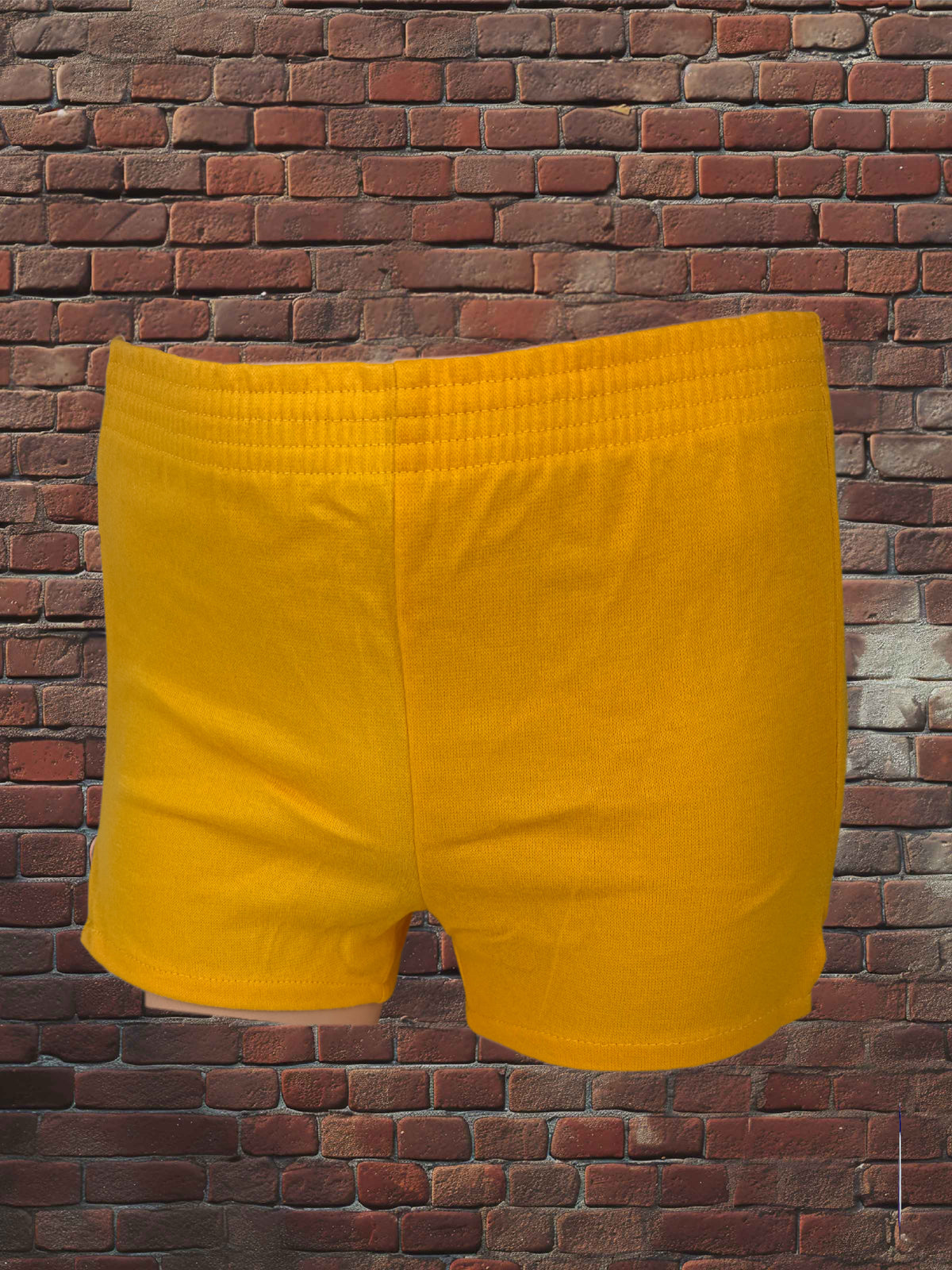 Deadstock Dodger Gym Shorts Gold 100% Orlon Vintage Athletic Shorts Made in USA