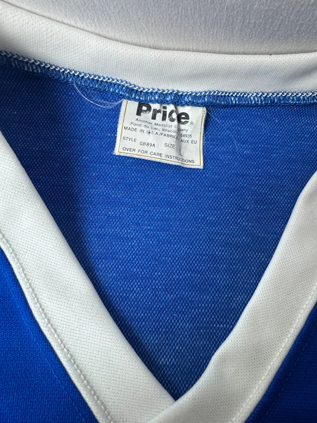 1980s Pride Striped Athletic Jersey – Royal Blue & White Deadstock
