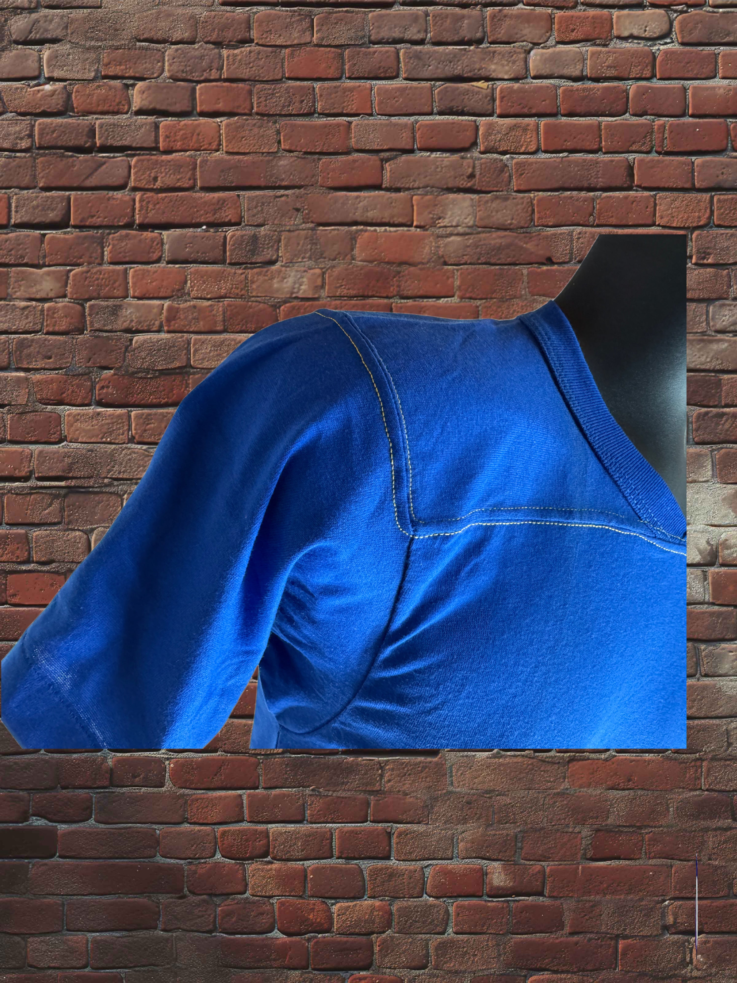 Vintage Russell Athletic XS Gold-Tag Streetwear T‑Shirt Deadstock NWOT Royal Blue-Gold