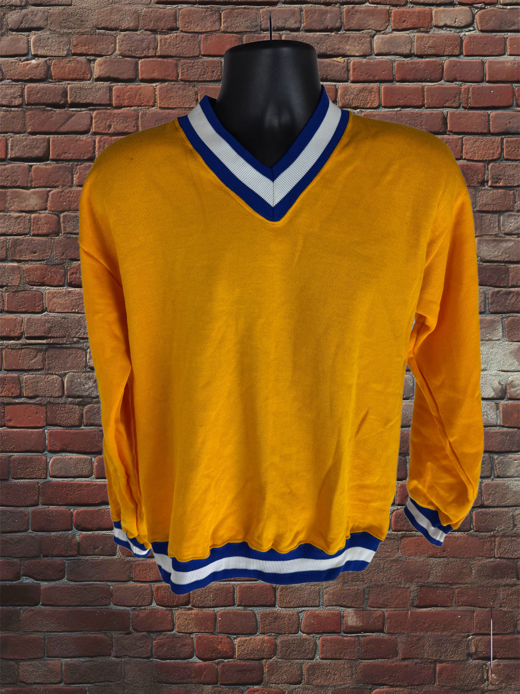 Vintage Russell Athletic Gold Tag Varsity Sweatshirt – Gold/Royal Blue, Medium