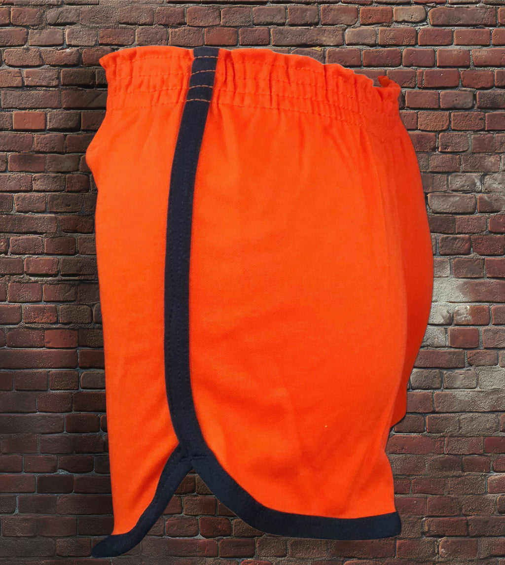 Vintage Russell Athletic Gym Shorts Orange/Black Deadstock NWOT Gold Tag 70s