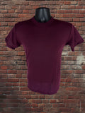 Vintage Russell Athletic 1980s T-shirt Small Maroon Deadstock-50/50-Made in USA