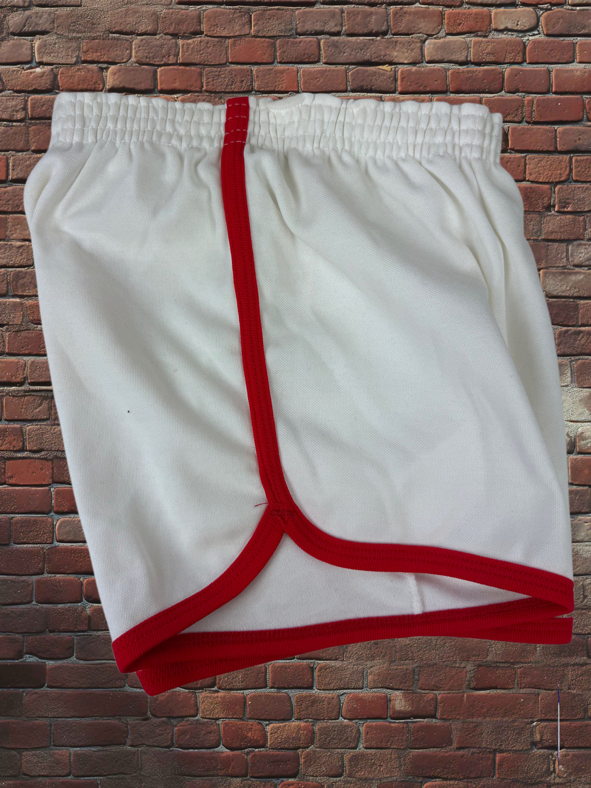 Vintage Russell Athletic XS Gym Shorts White/Scarlet Red Deadstock NWOT Gold Tag 70s