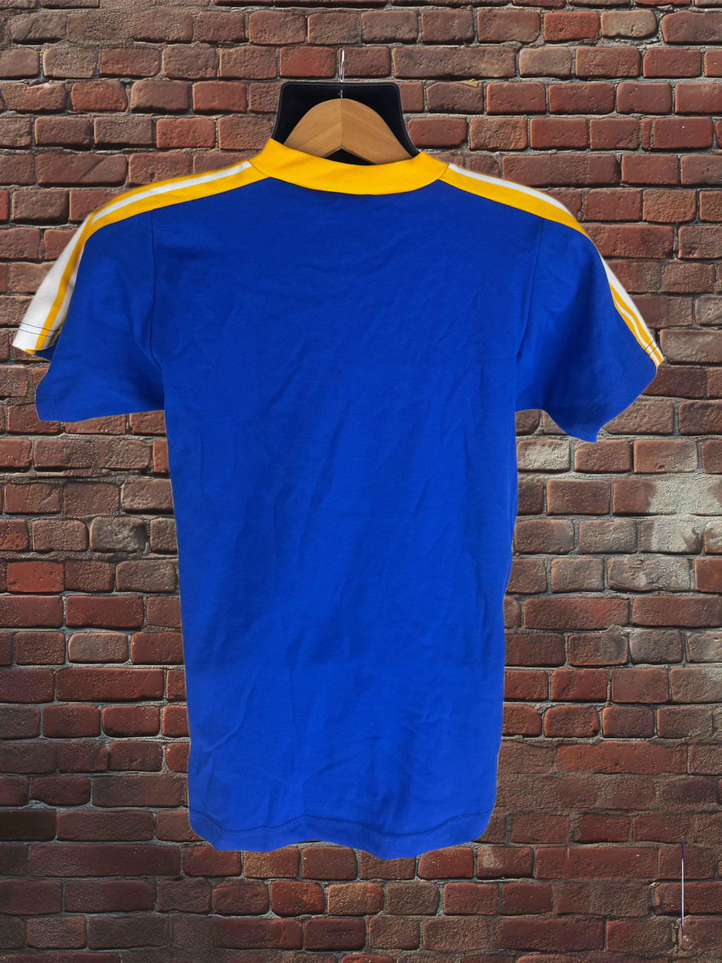 Vintage Russell Athletic 1970s Gold-Tag Nylon Jersey Royal Blue Gold White Deadstock