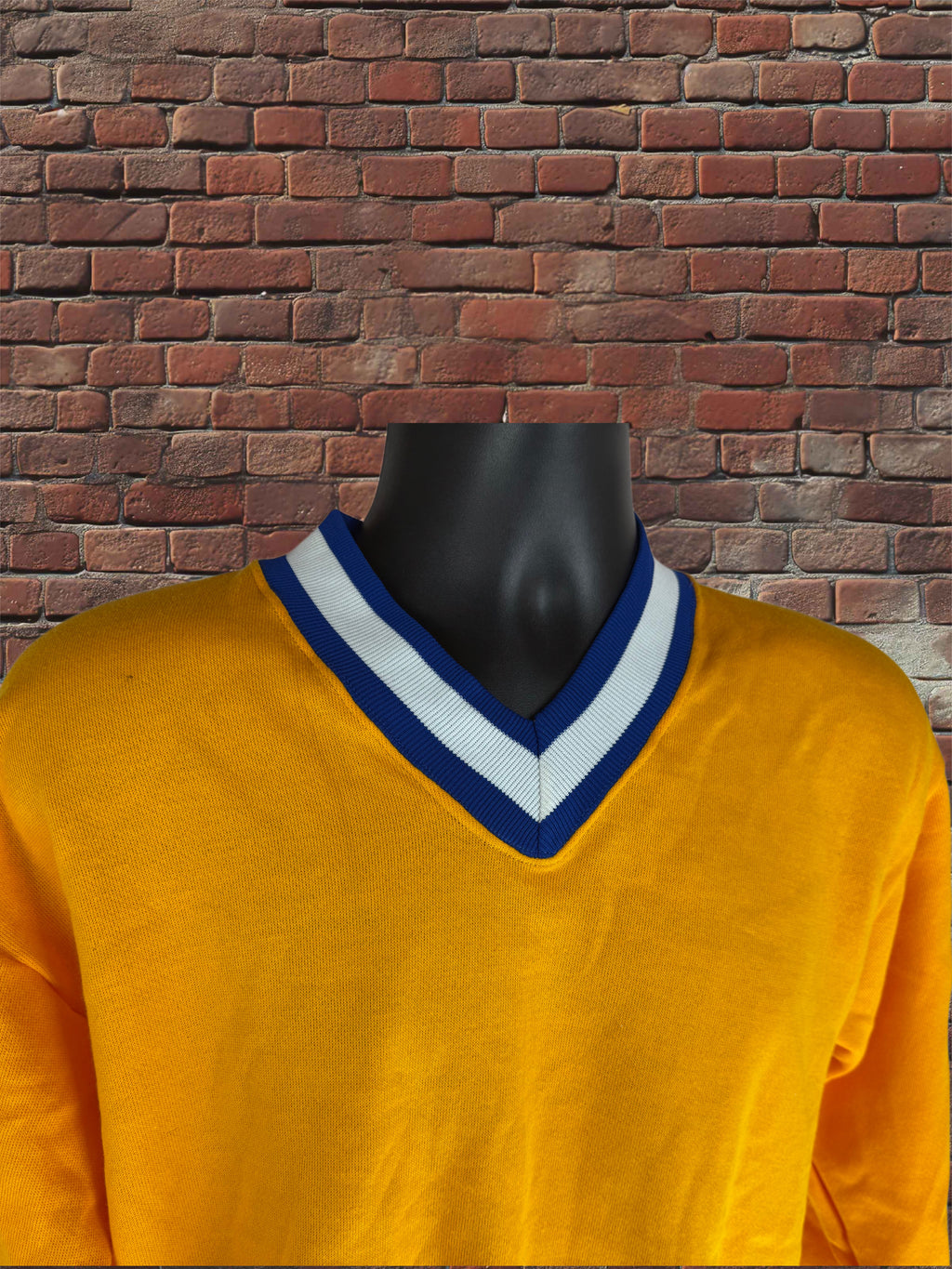 Vintage Russell Athletic Gold Tag Varsity Sweatshirt – Gold/Royal Blue, Medium