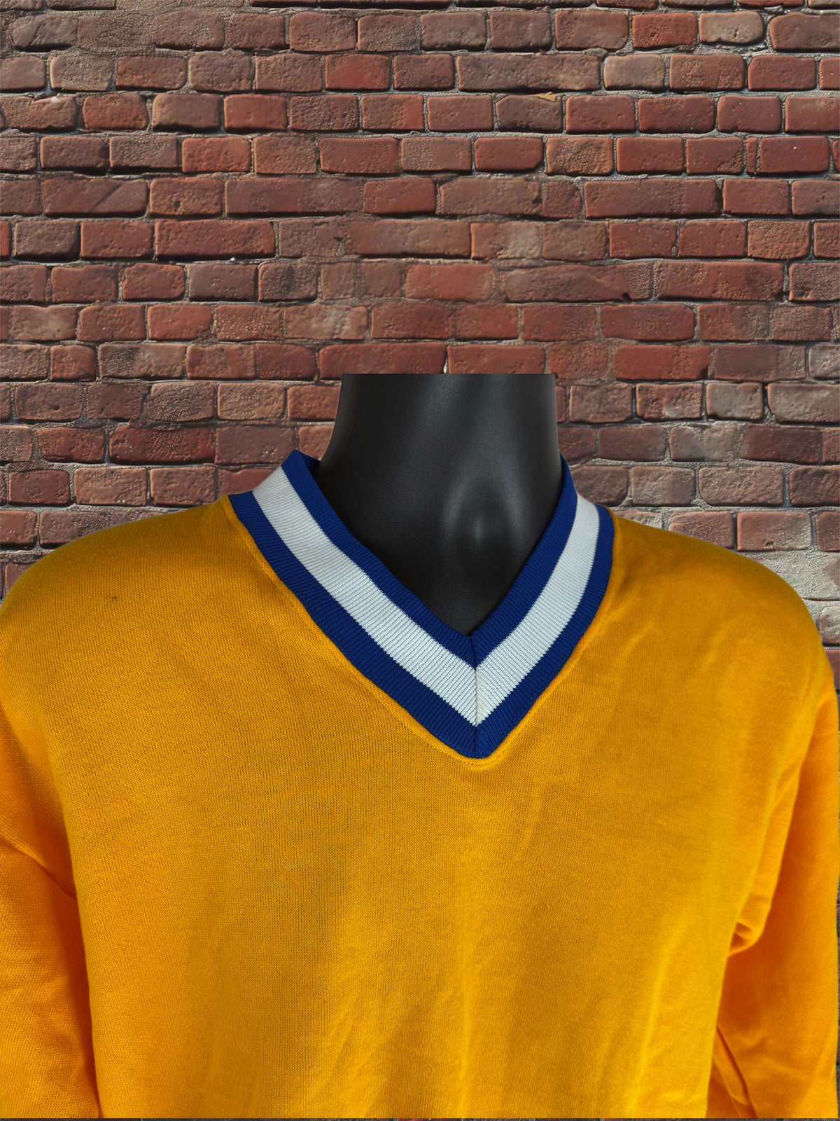 Vintage Russell Athletic Gold Tag Varsity Sweatshirt – Gold/Royal Blue, Medium