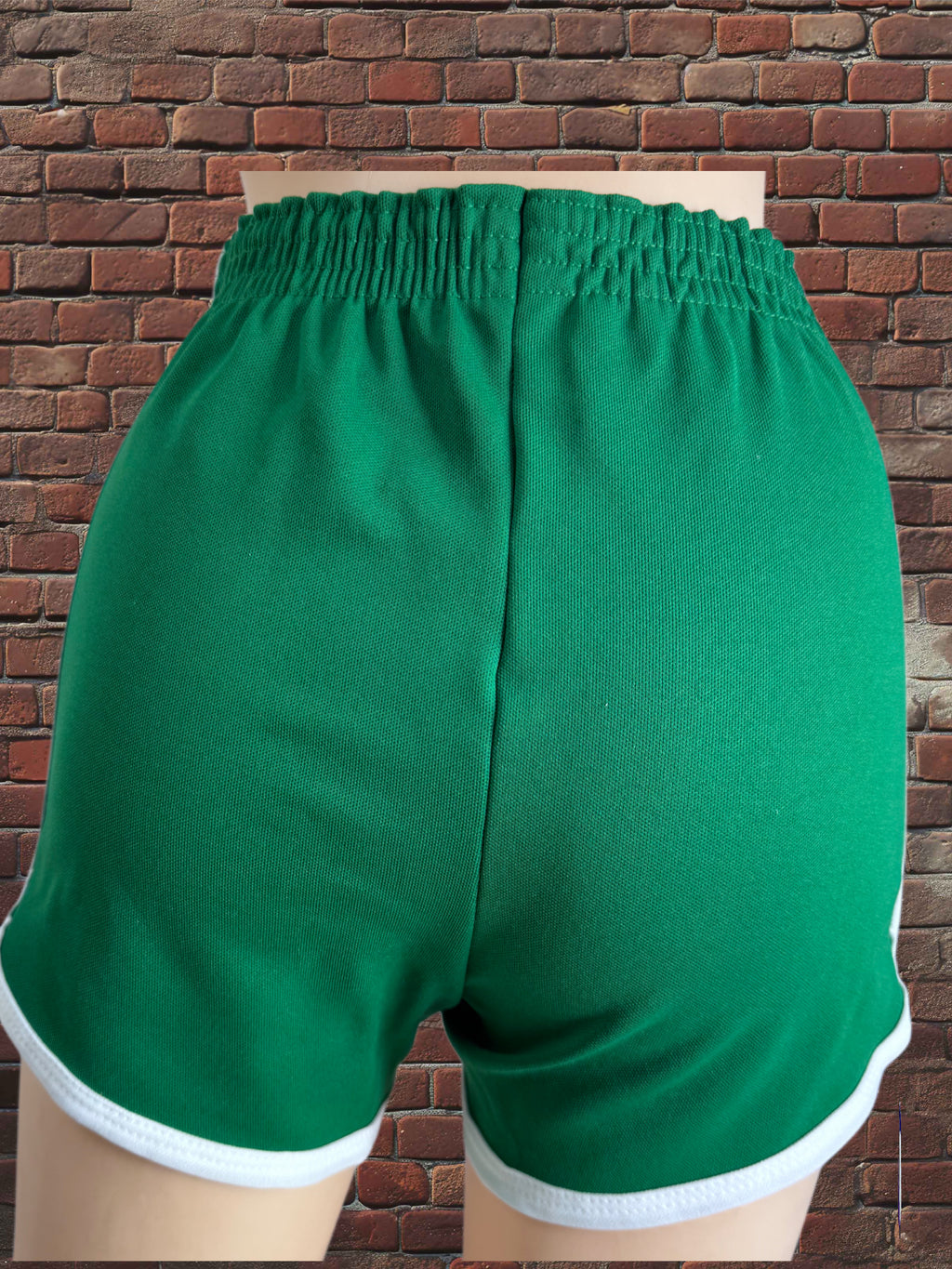 Vintage Russell Athletic XS Gym Shorts Kelley Green/White Deadstock NWOT Gold Tag 70s
