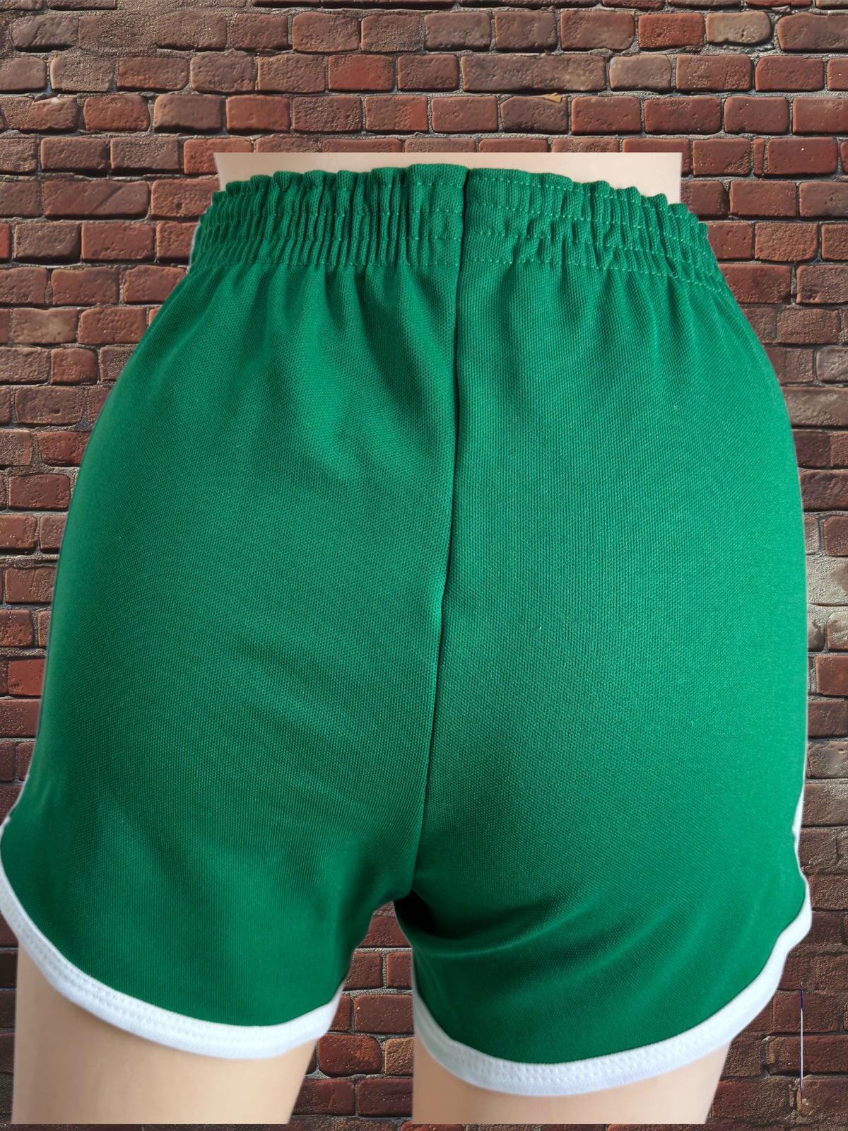 Vintage Russell Athletic XS Gym Shorts Kelley Green/White Deadstock NWOT Gold Tag 70s