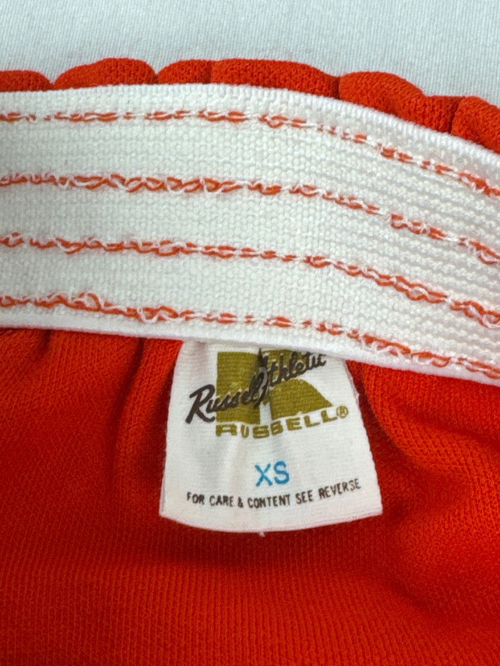 Vintage Russell Athletic Gym Shorts Orange/Black Deadstock NWOT Gold Tag 70s