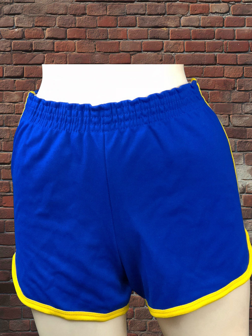 Vintage Russell Athletic XS Gym Shorts Royal Blue/Gold Deadstock NWOT Gold Tag 70s