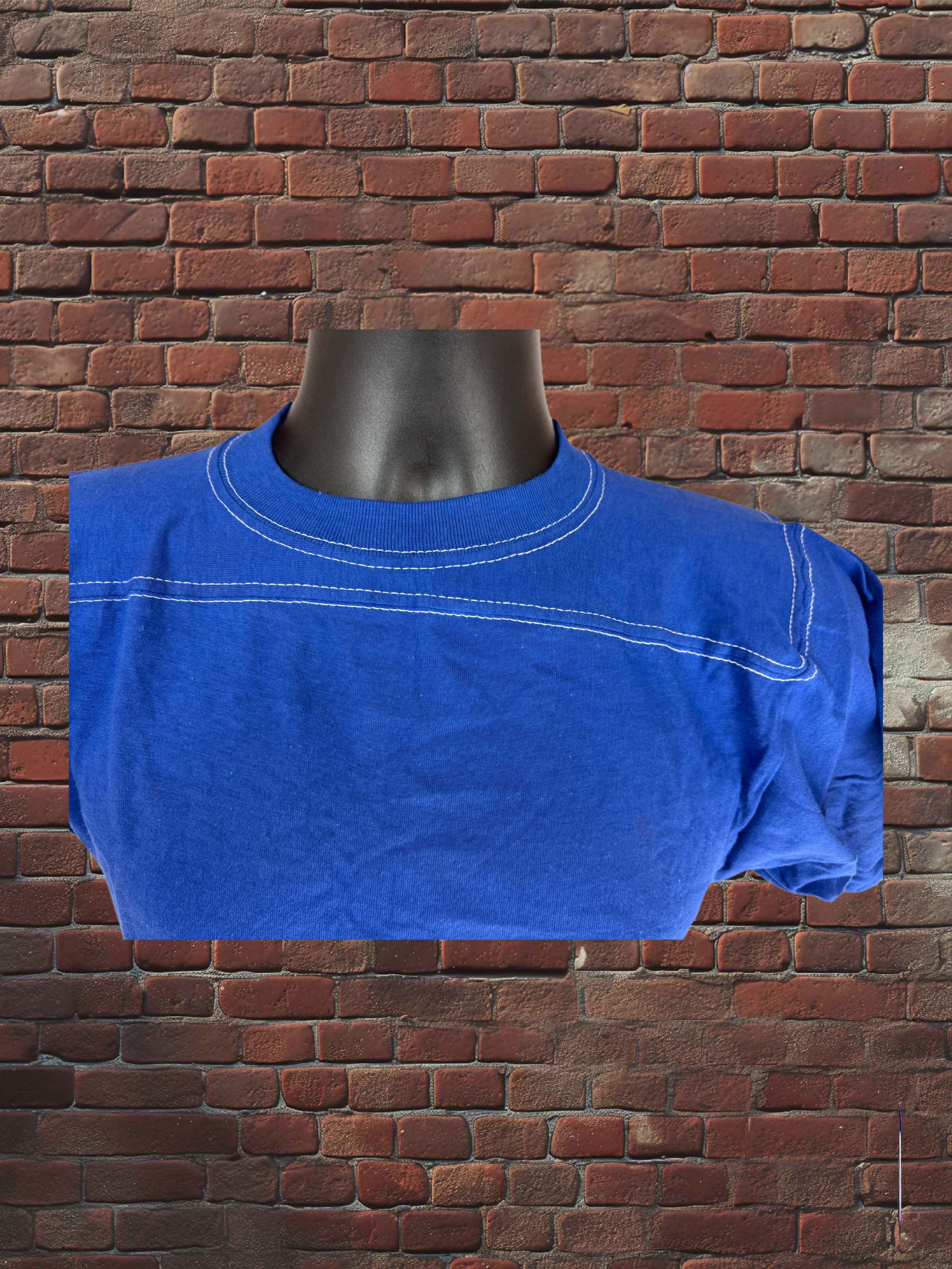 Vintage Russell Athletic XS Gold-Tag Streetwear T‑Shirt Deadstock NWOT Royal Blue-White