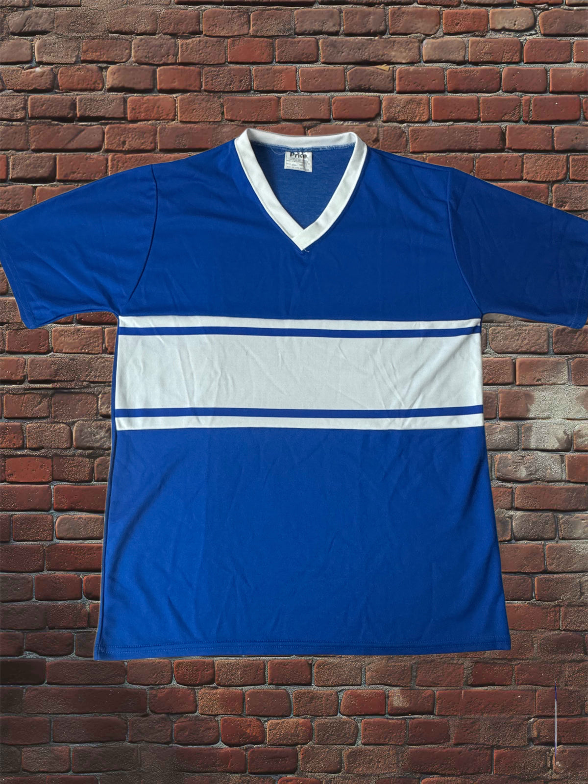 1980s Pride Striped Athletic Jersey – Royal Blue & White Deadstock
