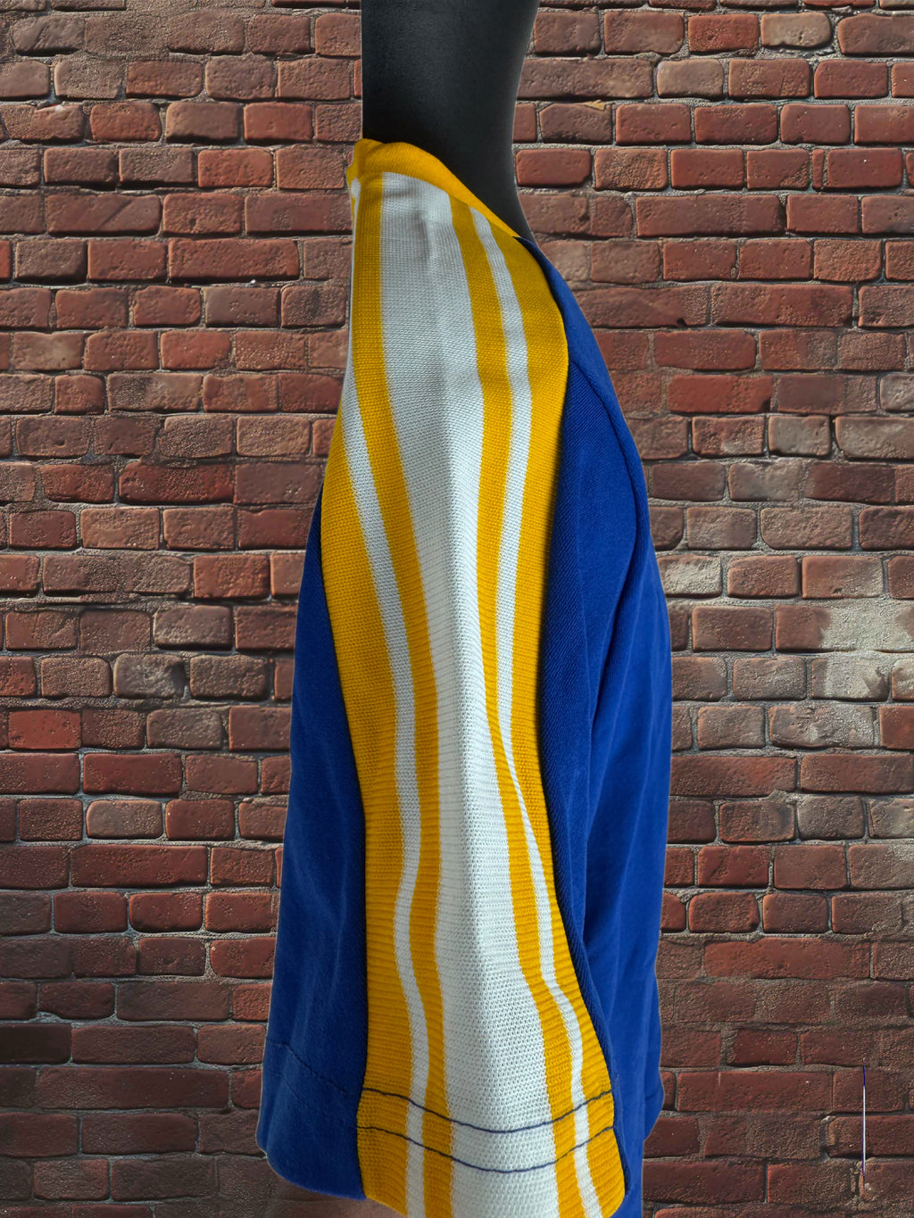 Vintage Russell Athletic 1970s Gold-Tag Nylon Jersey Royal Blue Gold White Deadstock