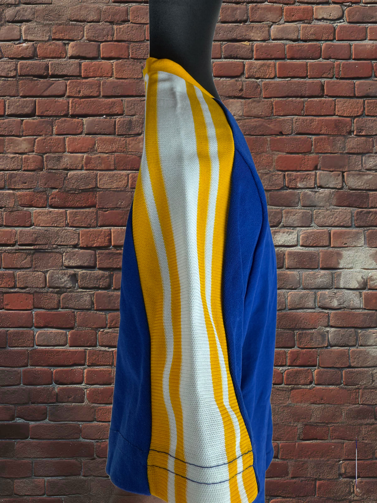 Vintage Russell Athletic 1970s Gold-Tag Nylon Jersey Royal Blue Gold White Deadstock