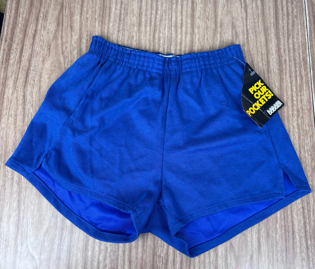 Vintage Dodger “Pockets” Gym Shorts NWT 80s Deadstock Blue (Medium)