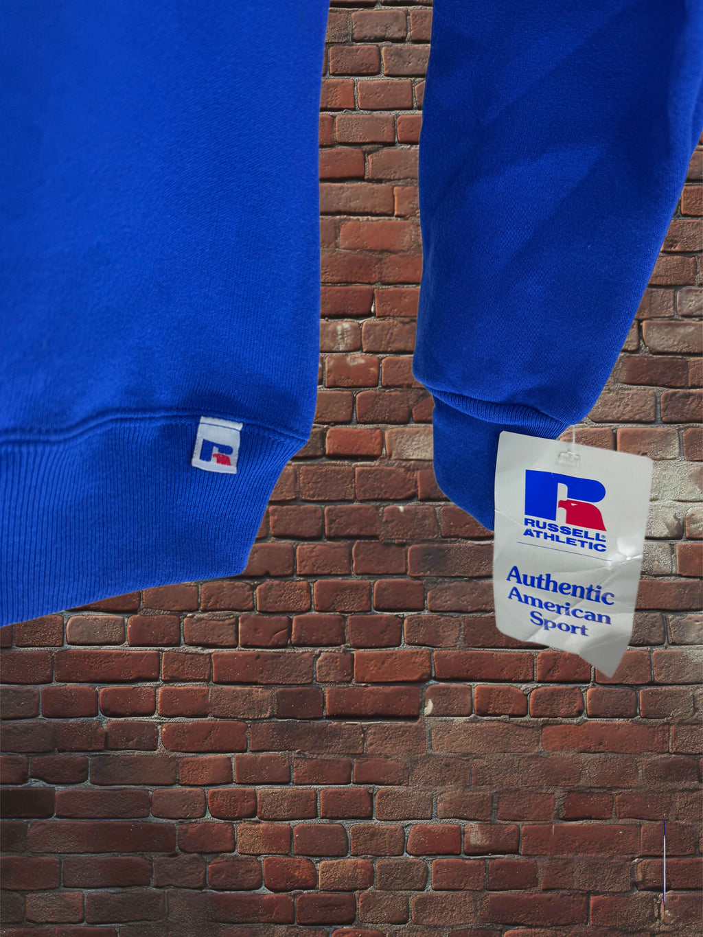 Vintage Deadstock Russell Athletic Royal Blue Youth Large Sweatshirt 1980s