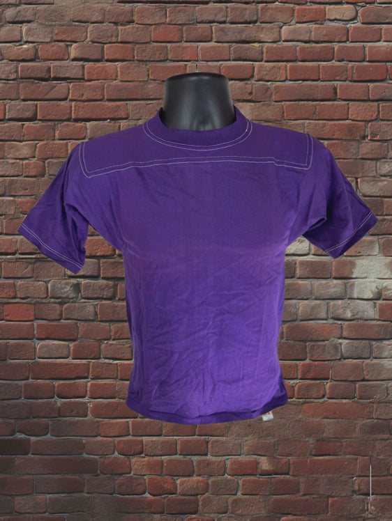 Vintage Russell Athletic XS Gold-Tag Streetwear T‑Shirt Deadstock NWOT Purple White