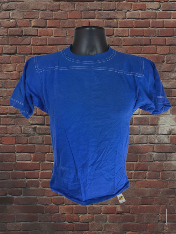 Vintage Russell Athletic XS Gold-Tag Streetwear T‑Shirt Deadstock NWOT Royal Blue-White